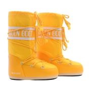 Gele Nylon Sneeuwlaarzen | Kuitlengte Icoon Stijl Moon Boot , Yellow ,...