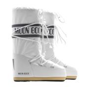 Witte nylon sneeuwlaarzen met iconisch ontwerp Moon Boot , White , Dam...