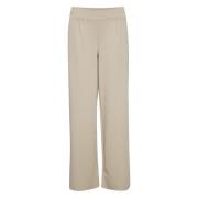 Lange Wijde Regular Damesbroek Ichi , Beige , Dames