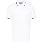 Wit Katoenen Polo Shirt Canali , White , Heren