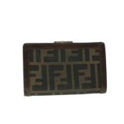 Pre-owned Canvas wallets Fendi Vintage , Black , Dames