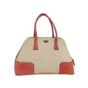 Pre-owned Canvas handbags Prada Vintage , Beige , Dames