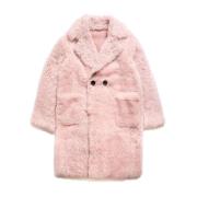 Kuma Lamsvacht Shearling Jas_Roze Just Things we Like , Pink , Dames