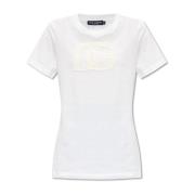 T-shirt met logo Dolce & Gabbana , White , Dames