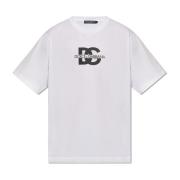 T-shirt met logo Dolce & Gabbana , White , Heren