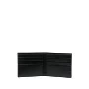Zwarte leren billfold portemonnee met logo Dolce & Gabbana , Black , H...