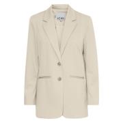 Oversized Blazer Herfst/Winter Collectie Ichi , Beige , Dames