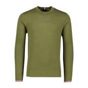 Groene Ronde Hals Trui Tommy Hilfiger , Green , Heren