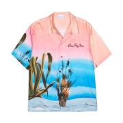 Bedrukte viscose shirt Blue Sky Inn , Pink , Heren