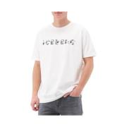 3D Logo Branding T-shirt Iceberg , White , Heren