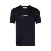 Stretch Katoenen Jersey T-Shirt Moschino , Black , Heren