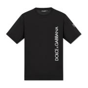 T-shirt met logo Dolce & Gabbana , Black , Heren