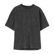 Organisch Geborduurd Oversized T-Shirt Axel Arigato , Black , Heren