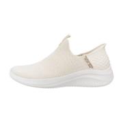 Stijlvolle Ultra Flex Sneakers voor Vrouwen Skechers , Beige , Dames