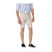 Stretch Gabardine Bermuda Shorts - Regular Fit Mason's , Beige , Heren