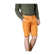 Carrot Fit Linnen-Katoenen Chino Bermuda Shorts Mason's , Orange , Her...