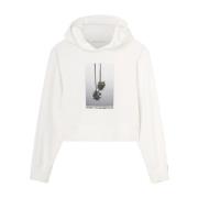 Mirage Fitted Hoodie Palm Angels , White , Dames