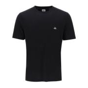 Regular Fit T-Shirt met Logo Patch C.p. Company , Black , Heren