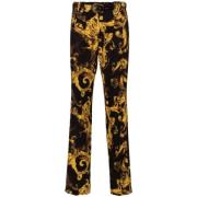 Zwarte Damesbroek Ss24 Versace Jeans Couture , Black , Dames