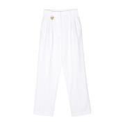 Witte Hoge Taille Broek Moschino , White , Dames