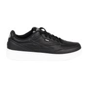 Leren Sneakers met Ronde Neus Fila , Black , Heren