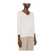 Beige Sweatshirt voor Dames Aw23 Fabiana Filippi , Beige , Dames