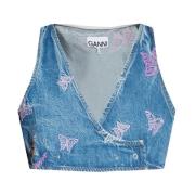 Denim vest Ganni , Blue , Dames