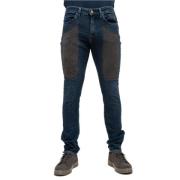 Slim Fit 5-Pocket Jeans met Grijze Alcantara® Patch Jeckerson , Blue ,...