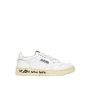 Vintage Stijl Leren Sneakers Autry , White , Heren
