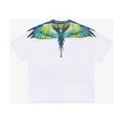 Icon Wings T-shirt Wit Lichtgroen Marcelo Burlon , Multicolor , Heren