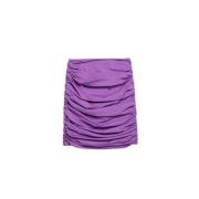 Gerimpelde Katoenen Poplin Rok Giuseppe Di Morabito , Purple , Dames