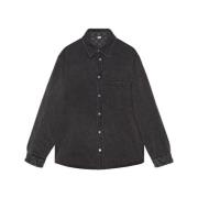 Omkeerbaar GG-Print Overhemd Gucci , Black , Heren