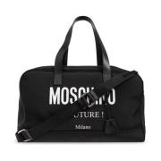 Duffeltas met logo Moschino , Black , Heren