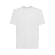 Effengekleurde Katoenen Scoop Neck T-Shirt Jil Sander , White , Heren