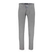 Grijze geruite 5-pocket jeans Pierre Cardin , Gray , Heren