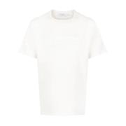 Contour Fox Geborduurd T-shirt Maison Kitsuné , White , Heren