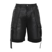 Zwarte Denim Shorts voor Heren Balmain , Black , Heren