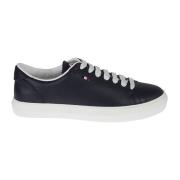 Blauwe Leren Sneakers voor Heren Moncler , Blue , Heren