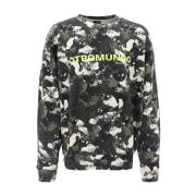 Groene Sweatshirt met Bedrukt Detail Marcelo Burlon , Green , Heren