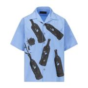 Blauw Katoenen Overhemd voor Heren Prada , Blue , Heren