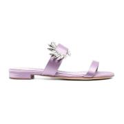 Lila Zijden Sneakers met Kristalversiering Manolo Blahnik , Purple , D...