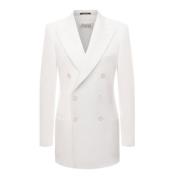 Witte Katoenen Blazer voor Dames Maison Margiela , White , Dames