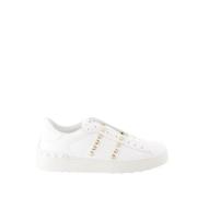 Leren Sneakers met Veters Valentino Garavani , White , Dames