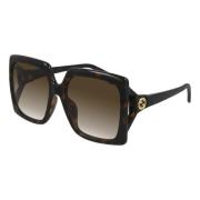 Trendy zonnebrillencollectie Gucci , Brown , Dames