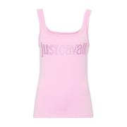 Roze Jersey Stretch Top Just Cavalli , Pink , Dames
