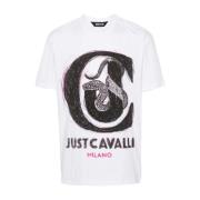 Witte T-Shirts & Polos voor Heren Just Cavalli , White , Heren