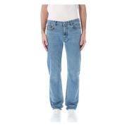 Faded Light Blue Slim-Fit Jeans Versace , Blue , Heren