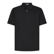 Houtskool Suede Jersey Polo Shirt James Perse , Black , Heren