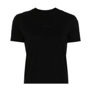 Zwarte T-shirts en Polos met Geborduurd Logo Jacquemus , Black , Dames