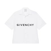 Witte Shirt met Geborduurd Logo Givenchy , White , Heren